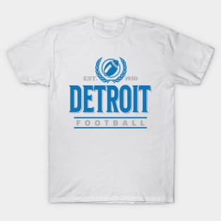 Retro Detroit Football Vintage Crest T-Shirt